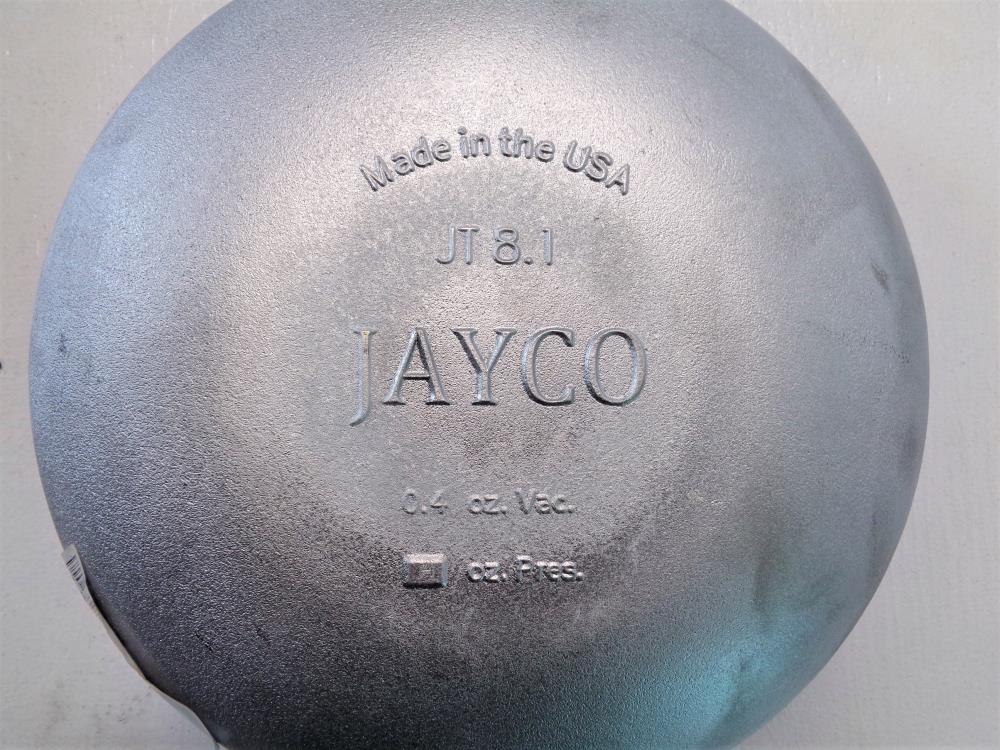 Jayco 8" Thief Hatch, Spring Loaded, Aluminum, 4oz. Press Vac. JT 8.1 